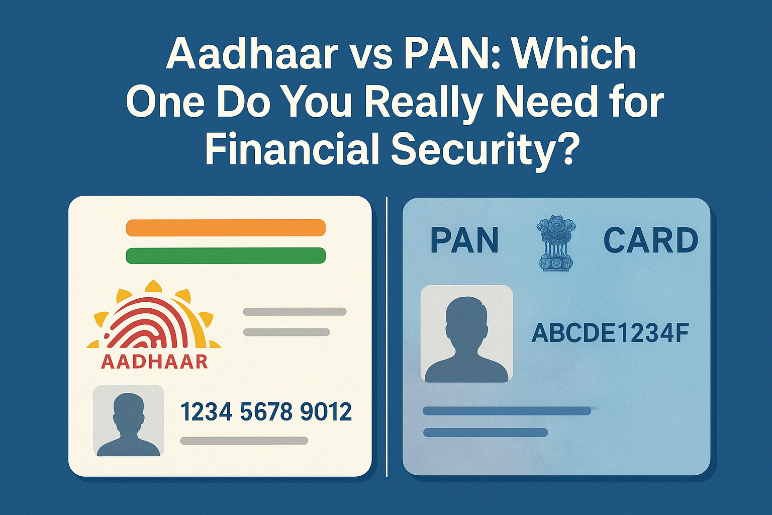 Aadhaar vs PAN: Which One Do You Really Need for Financial Security?