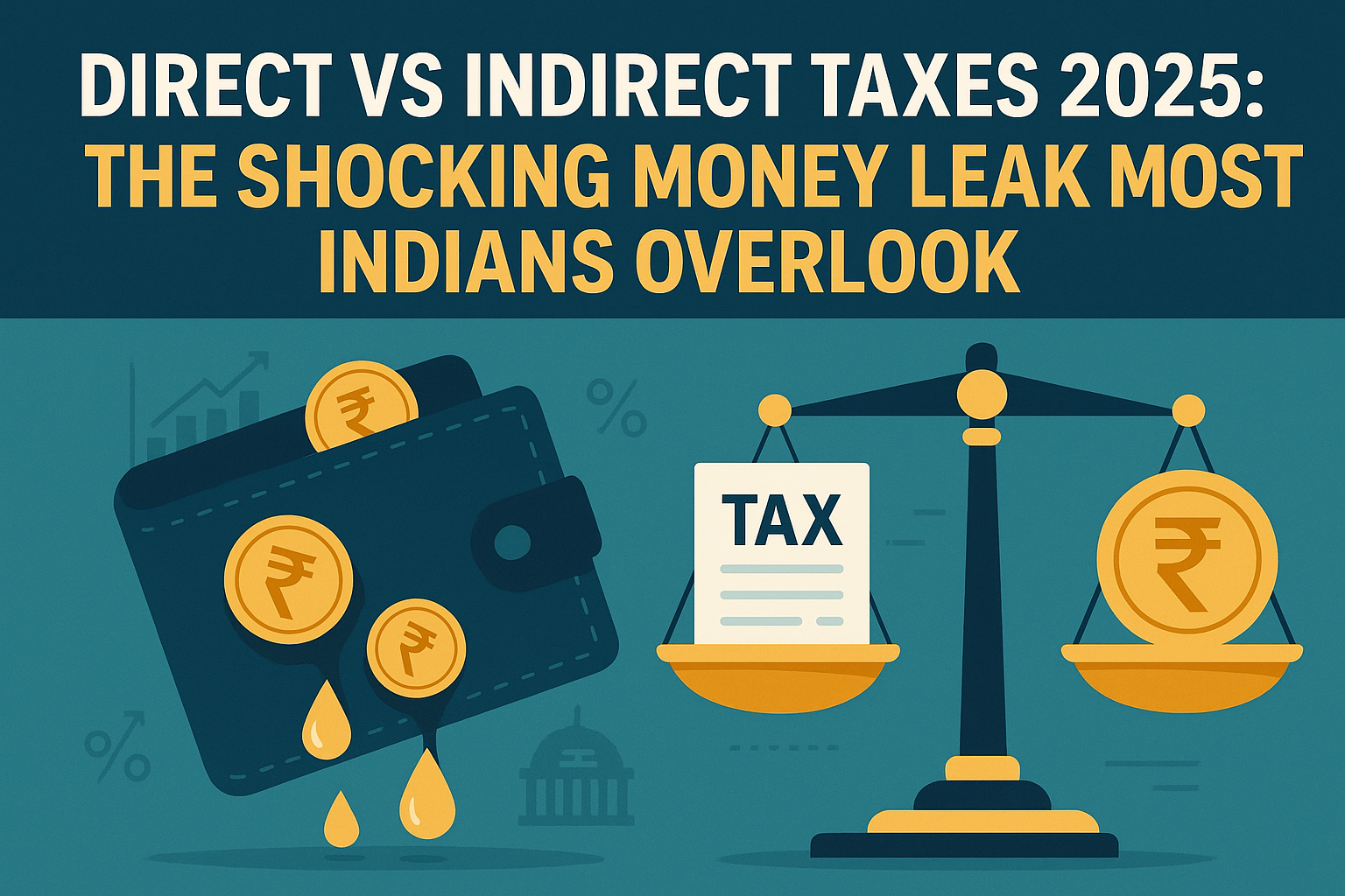 Direct vs Indirect Taxes 2025: The Shocking Money Leak Most Indians Overlook