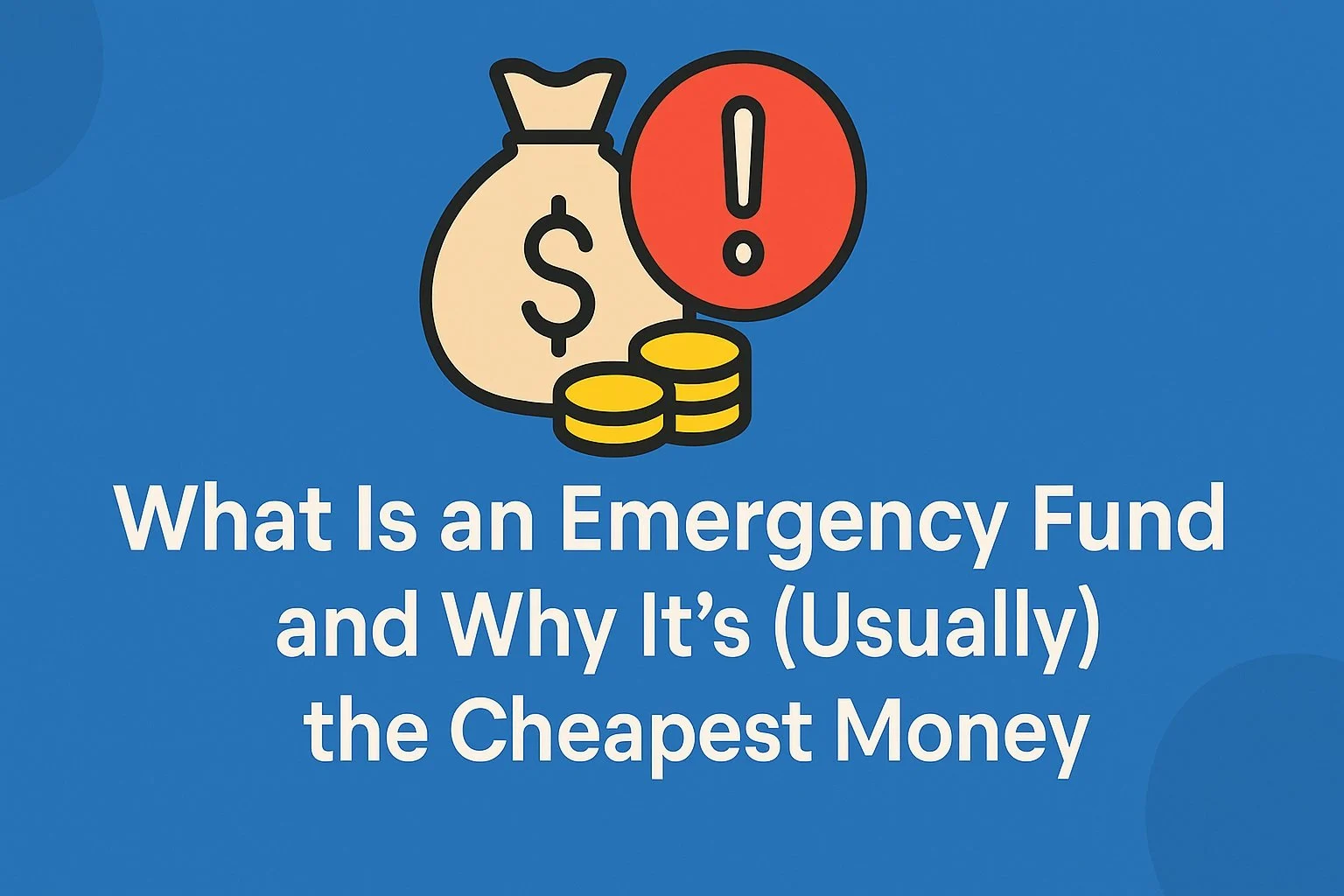 Emergency fund vs personal loan cost comparison