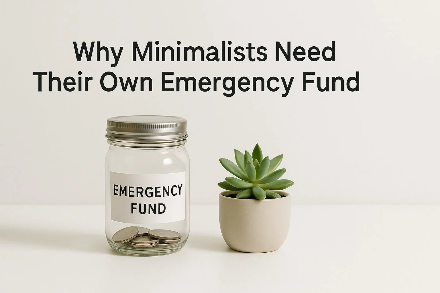 Minimalist emergency fund kept in one simple account
