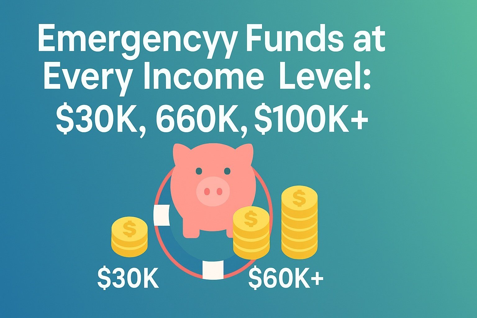Emergency Funds at Every Income Level: $30K, $60K, $100K+