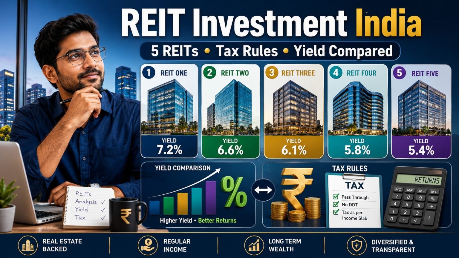 REIT Investment India: 5 REITs, Tax Rules and Yield Compared 1