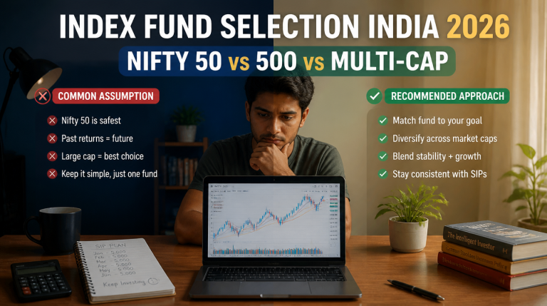 Index Fund Selection India 2026: Nifty 50 vs 500 vs Multi-Cap - hero image