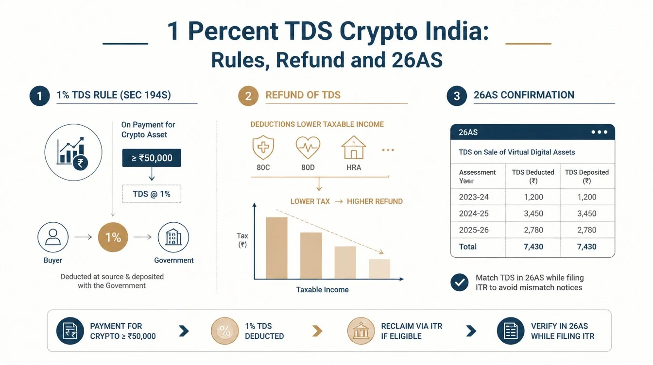 1 Percent TDS Crypto India: Rules, Refund and 26AS - inline-3 illustration (1 percent tds crypto india section 194s refund)