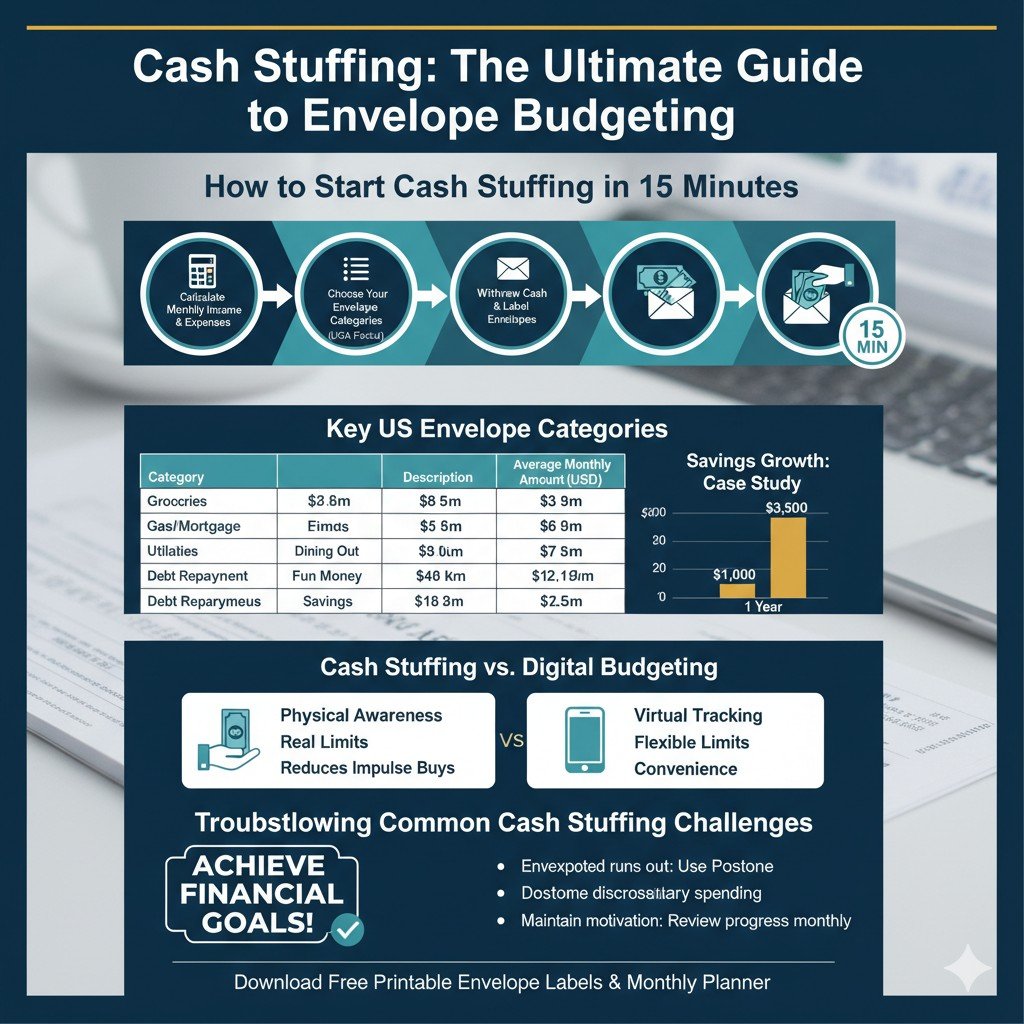 Cash stuffing budget envelope system setup