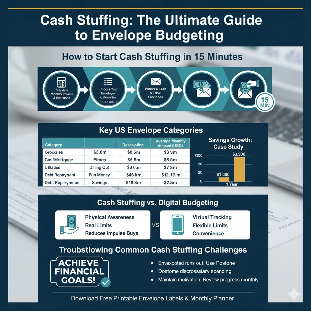 Cash stuffing budget envelope system setup