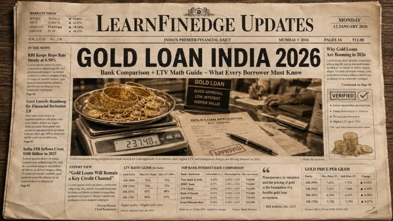 Gold Loan India 2026: Bank Comparison + LTV Math Guide 1
