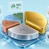 3D isometric glassmorphism pie chart with gold, silver, copper and jade slices representing equity-debt-gold asset allocation