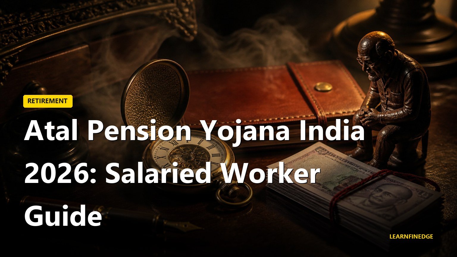 Atal Pension Yojana India 2026: Salaried Worker Guide. Editorial India personal finance illustration.