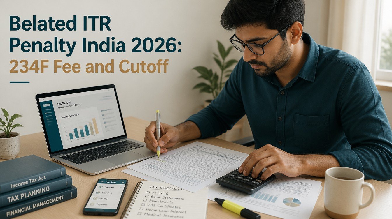 Belated ITR Penalty India 2026: 234F Fee and Cutoff - hero image