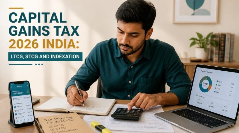 Capital Gains Tax 2026 India: LTCG, STCG and Indexation - hero image