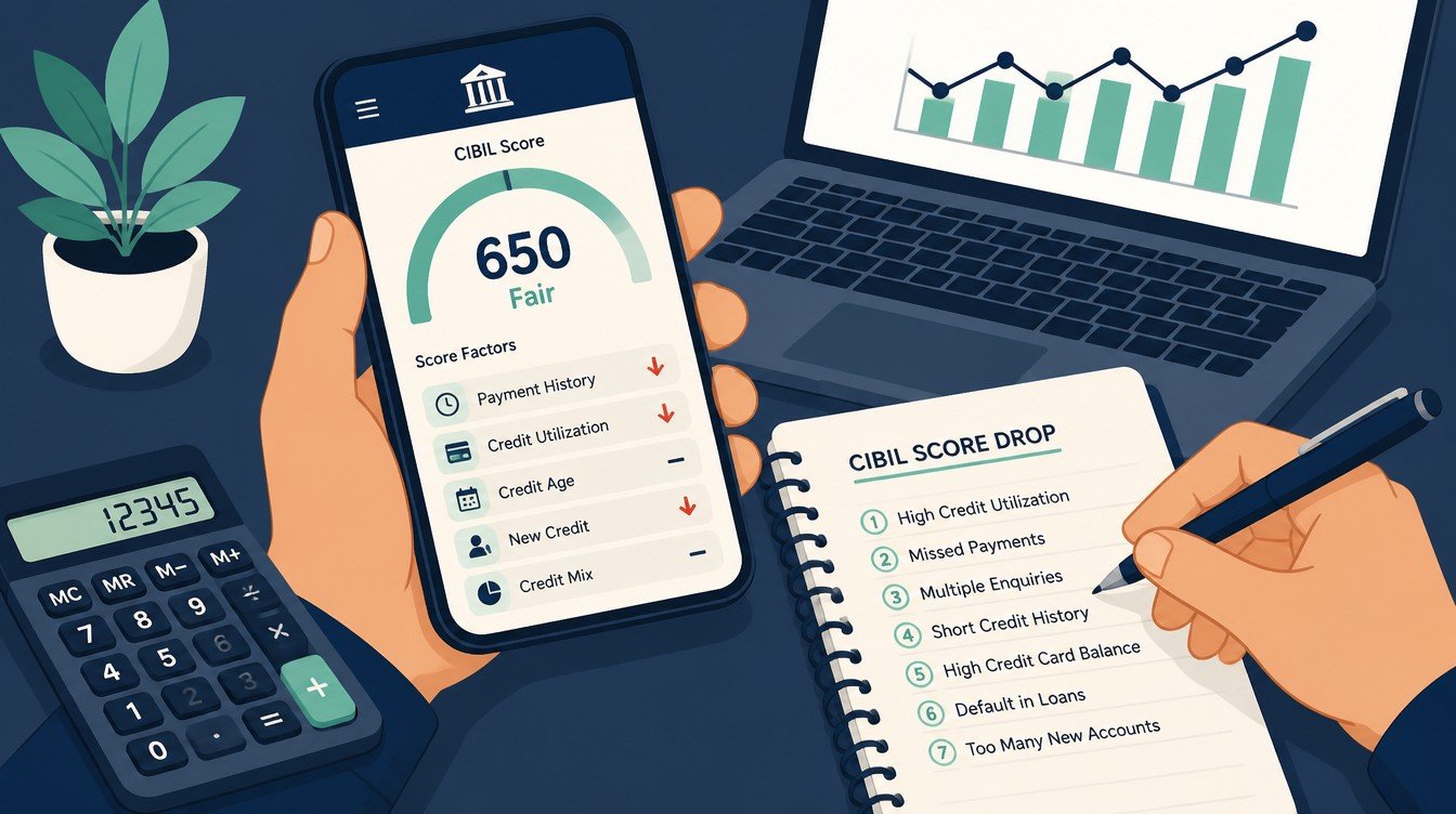 CIBIL Score Drop 2026: 7 Hidden Reasons - inline-1 illustration (cibil score drop reasons 2026)