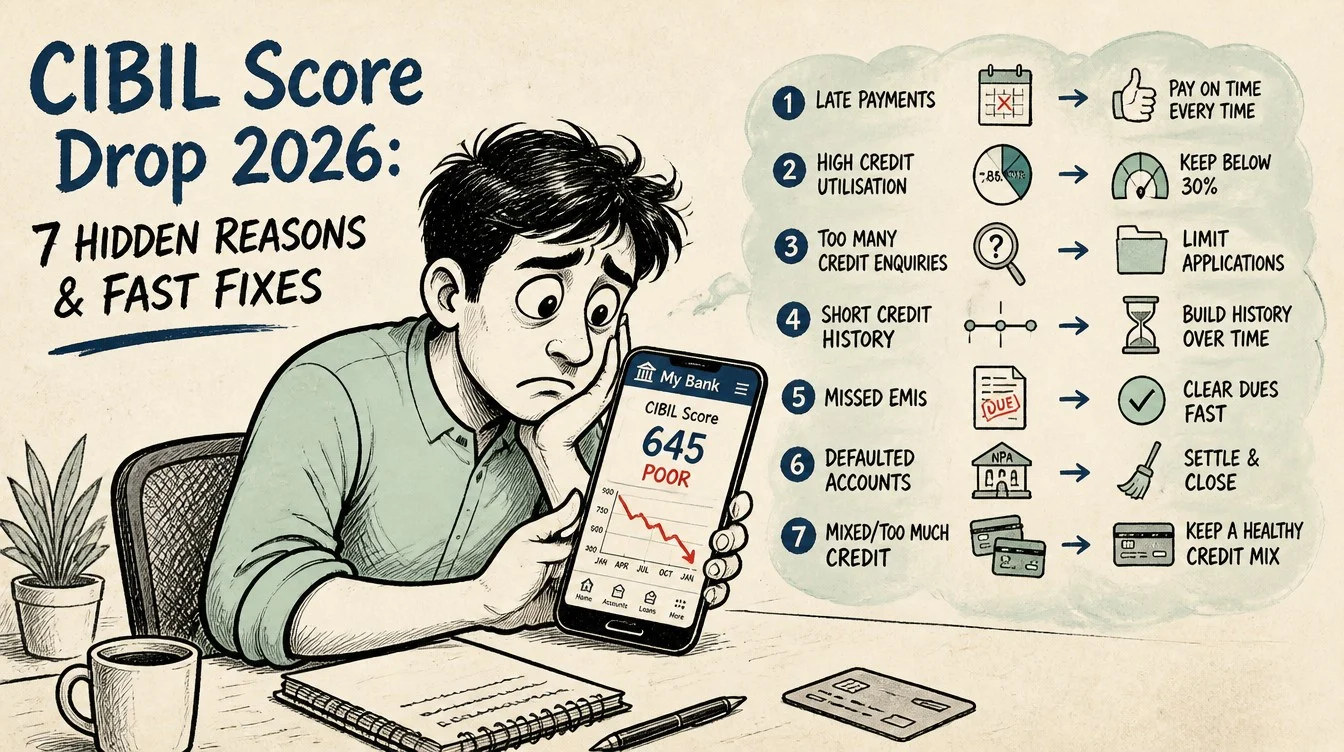 CIBIL Score Drop 2026: 7 Hidden Reasons - inline-2 illustration (cibil score drop reasons 2026)