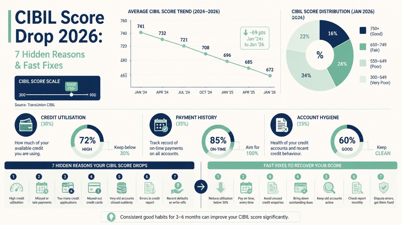 CIBIL Score Drop 2026: 7 Hidden Reasons - inline-3 illustration (cibil score drop reasons 2026)