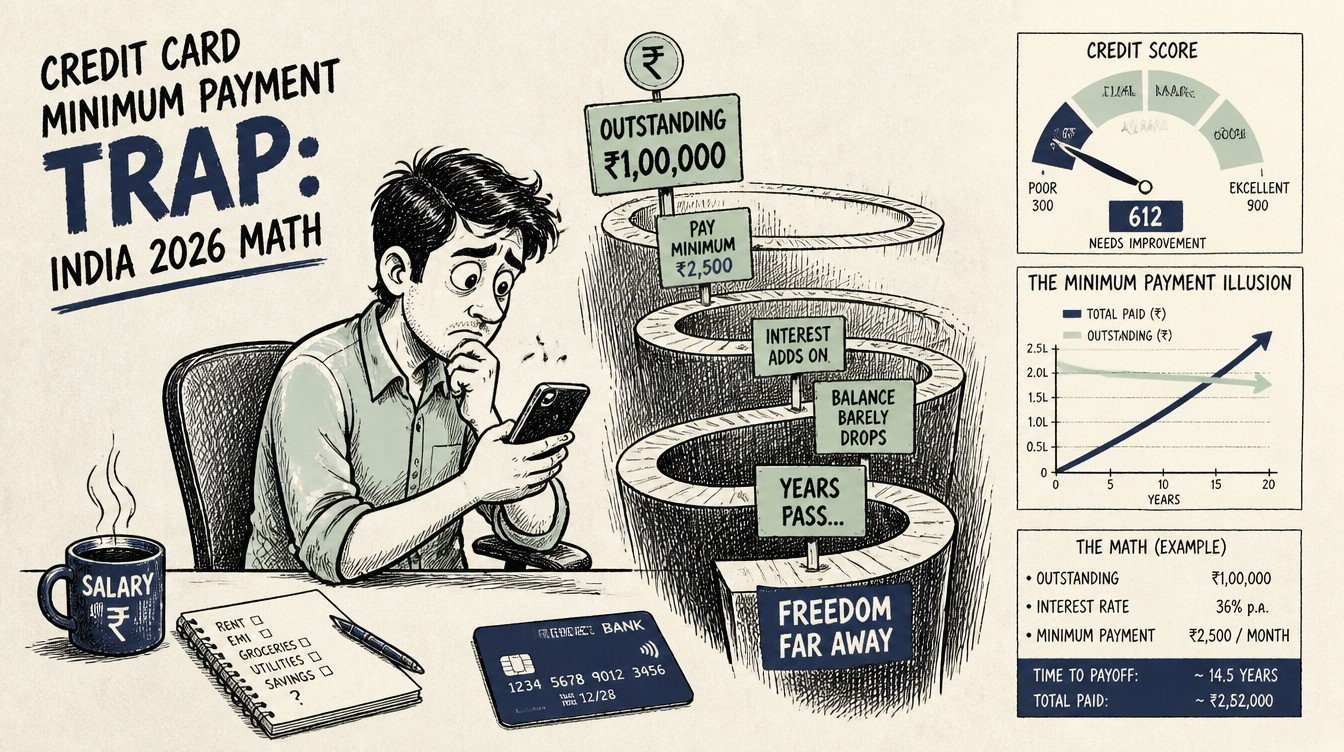 Credit Card Minimum Payment Trap: India 2026 Math - inline-2 illustration (credit card minimum payment trap india)