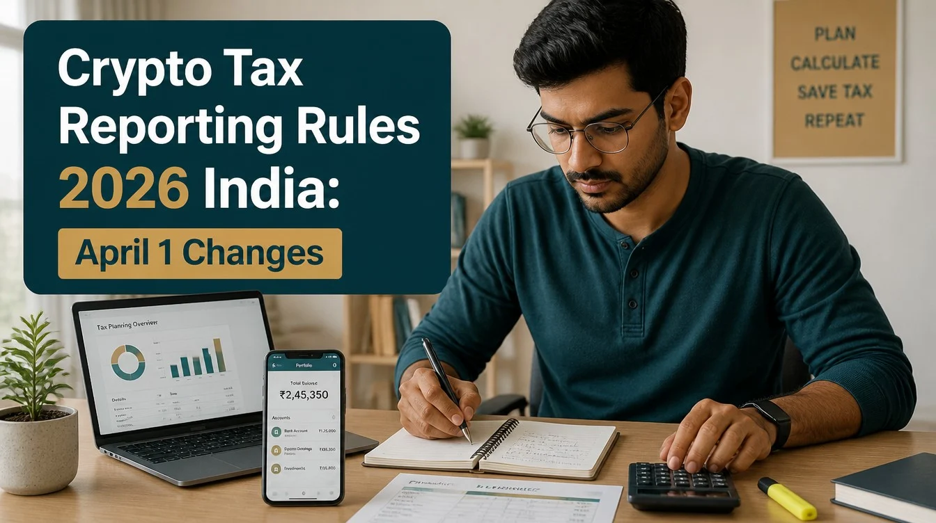 Crypto Tax Reporting Rules 2026 India: April 1 Changes - hero image