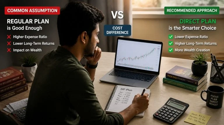 Direct Plan vs Regular Plan Mutual Fund: Cost Difference - hero image