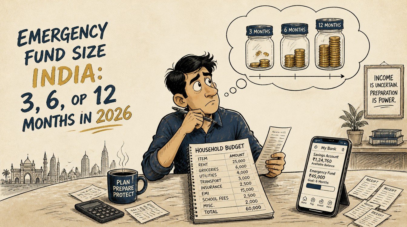 Emergency Fund Size India: 3, 6, or 12 Months in 2026 - inline-2 illustration (emergency fund size india 3 6 12 months 2026)