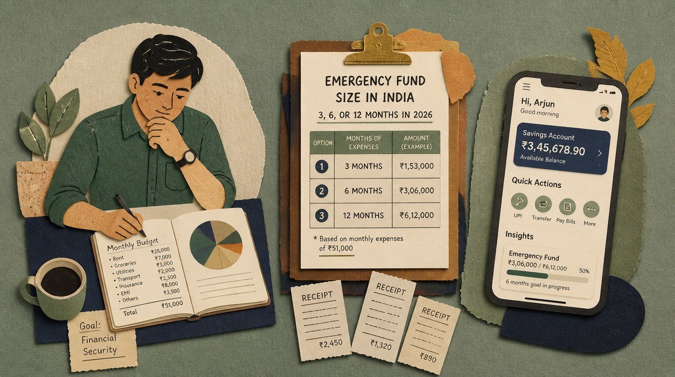 Emergency Fund Size India: 3, 6, or 12 Months in 2026 - inline-3 illustration (emergency fund size india 3 6 12 months 2026)