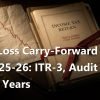 F&O Loss Carry-Forward FY 2025-26: ITR-3, Audit and 8 Years