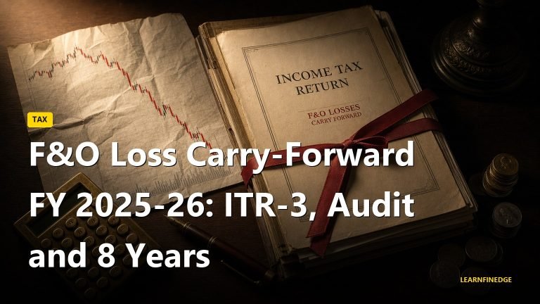 F&O Loss Carry-Forward FY 2025-26: ITR-3, Audit and 8 Years