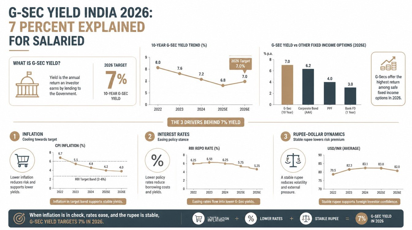 G-Sec Yield India 2026: 7 Percent Explained for Salaried - inline-3 illustration (gsec yield india 2026 salaried investor guide)