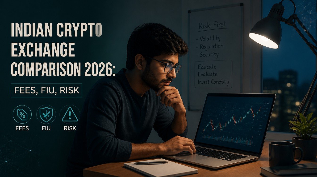 Indian Crypto Exchange Comparison 2026: Fees, FIU, Risk - hero image