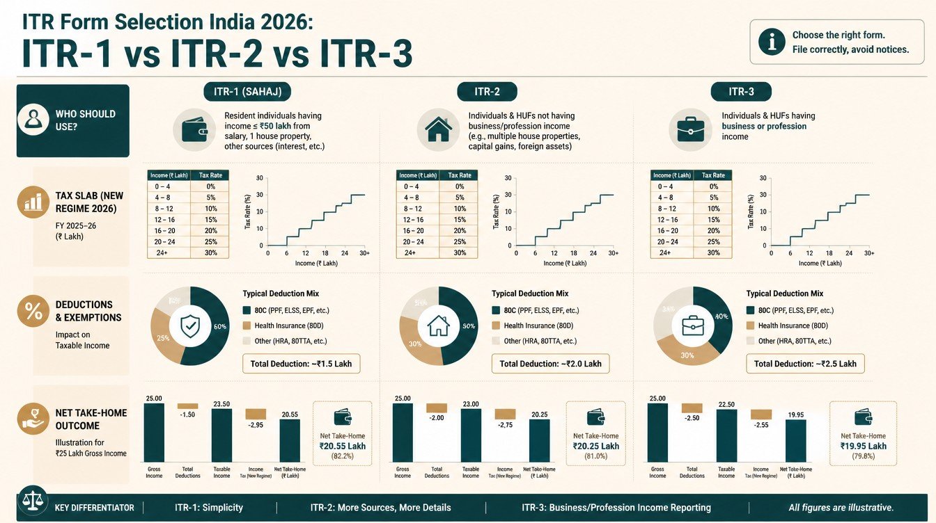 ITR Form Selection India 2026: ITR-1 vs ITR-2 vs ITR-3 - inline-3 illustration (itr form selection india 2026 itr 1 vs itr 2 vs itr 3)
