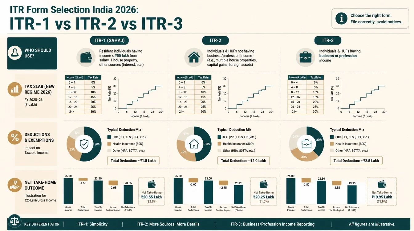 ITR Form Selection India 2026: ITR-1 vs ITR-2 vs ITR-3 - inline-3 illustration (itr form selection india 2026 itr 1 vs itr 2 vs itr 3)