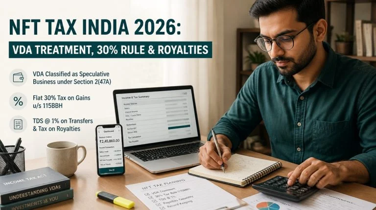 NFT Tax India 2026: VDA Treatment, 30% Rule and Royalties - hero image