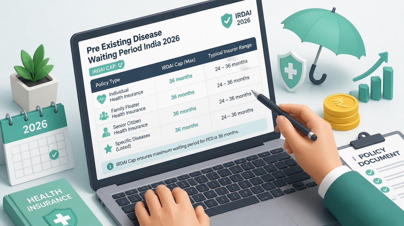 Pre Existing Disease Waiting Period India 2026: IRDAI Cap - inline-1 illustration (pre existing disease waiting period india 2026)