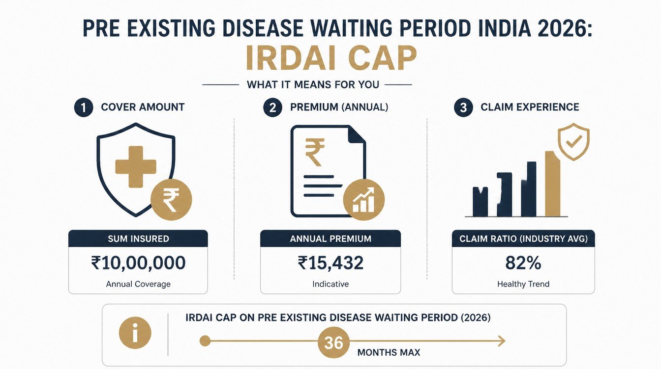 Pre Existing Disease Waiting Period India 2026: IRDAI Cap - inline-3 illustration (pre existing disease waiting period india 2026)
