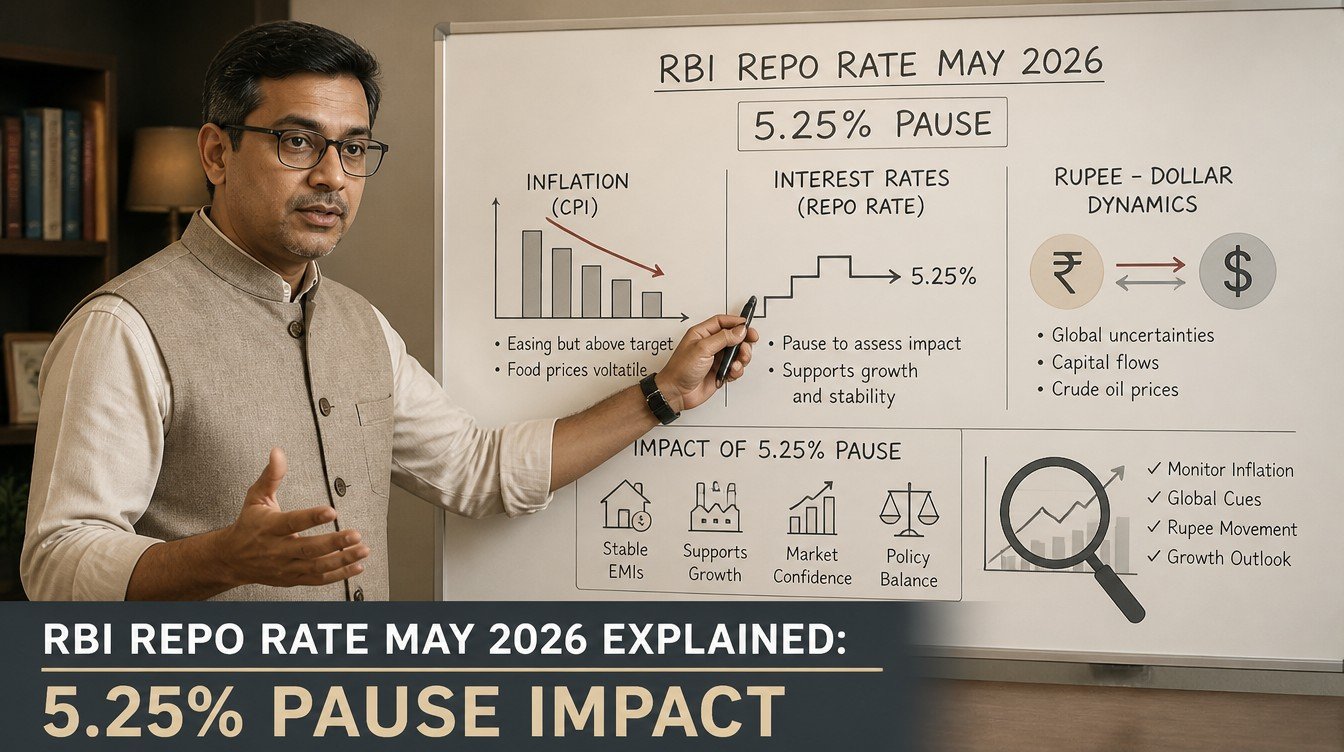 RBI Repo Rate May 2026 Explained: 5.25% Pause Impact - hero image