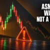 ASM GSM framework stocks India 2026: amber surveillance beam and warning triangle over a volatile candlestick chart