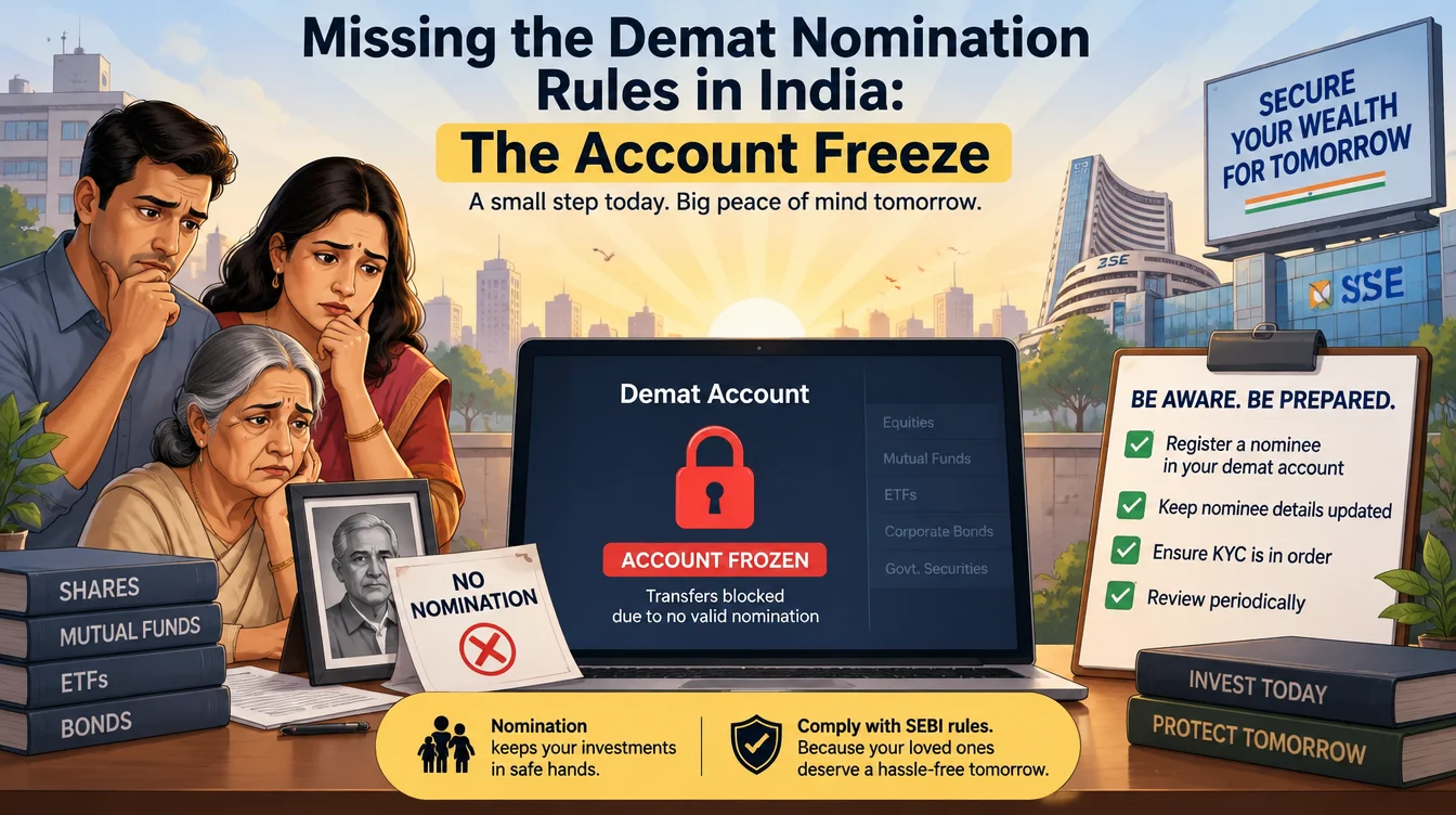 Missing the demat nomination rules india: the account freeze