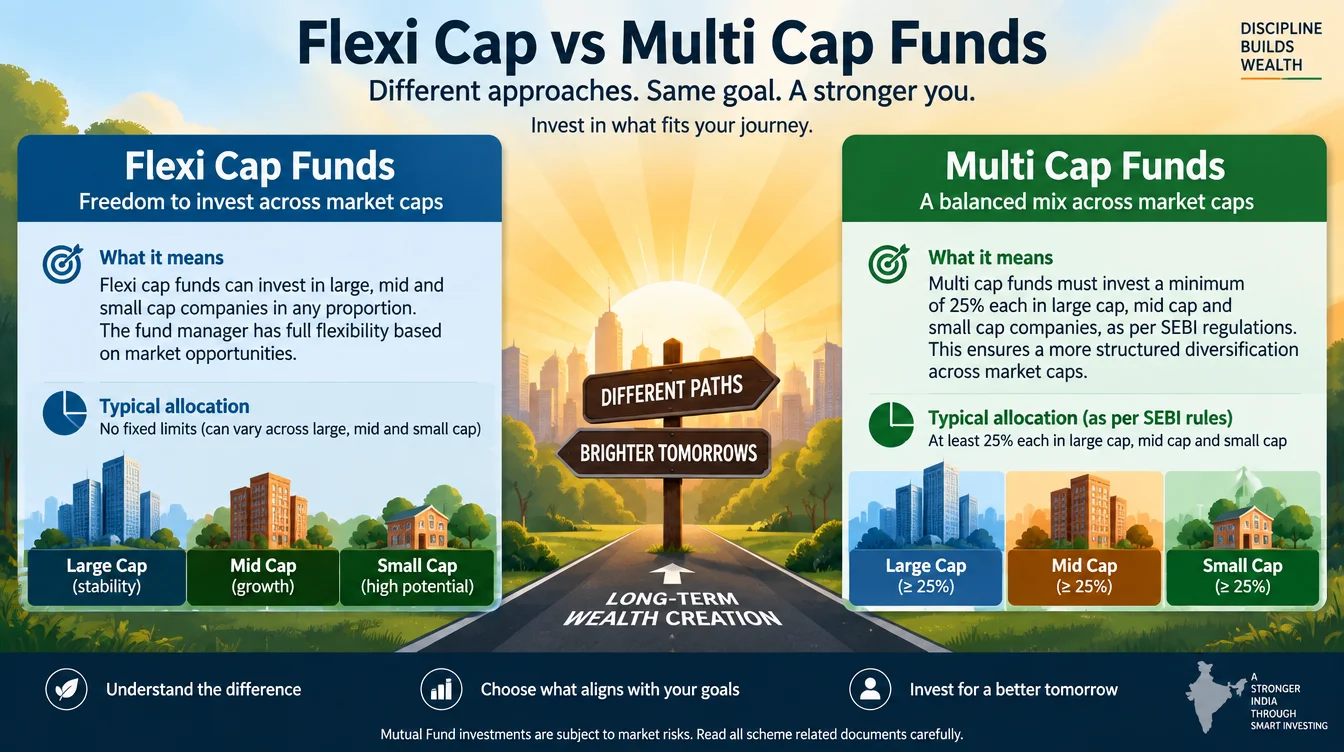 What is the difference between flexi cap and multi cap