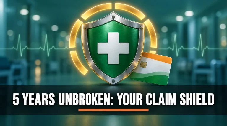 Health insurance moratorium period India 2026: 60 months of unbroken cover creates a claim shield