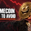 Cracking novelty crypto coin on a rug being pulled away with a plunging price line, memecoin investing risks India 2026